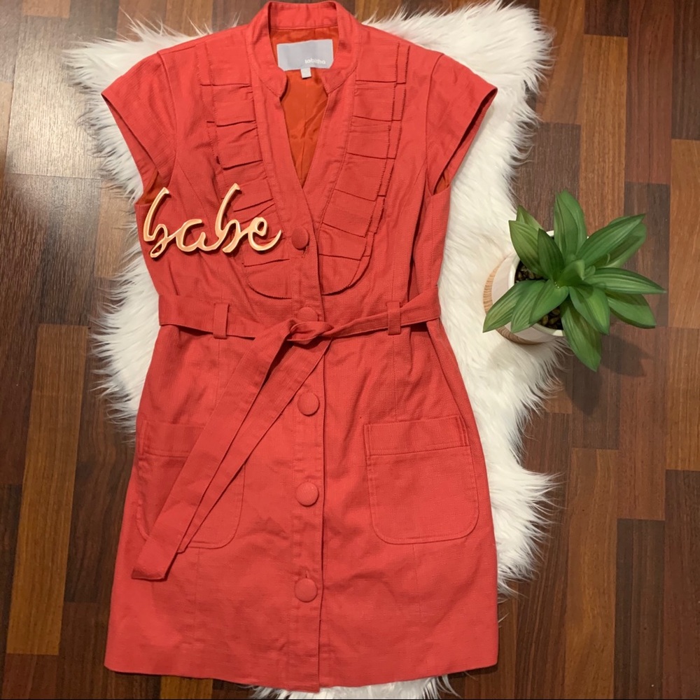 Anthro’s Tabitha Belted Ruffle Button Jacket - image 2